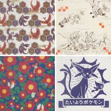 手ぬぐいには墨絵タッチのポケモンが 和風ポケモングッズ発売 Takuya S Diary