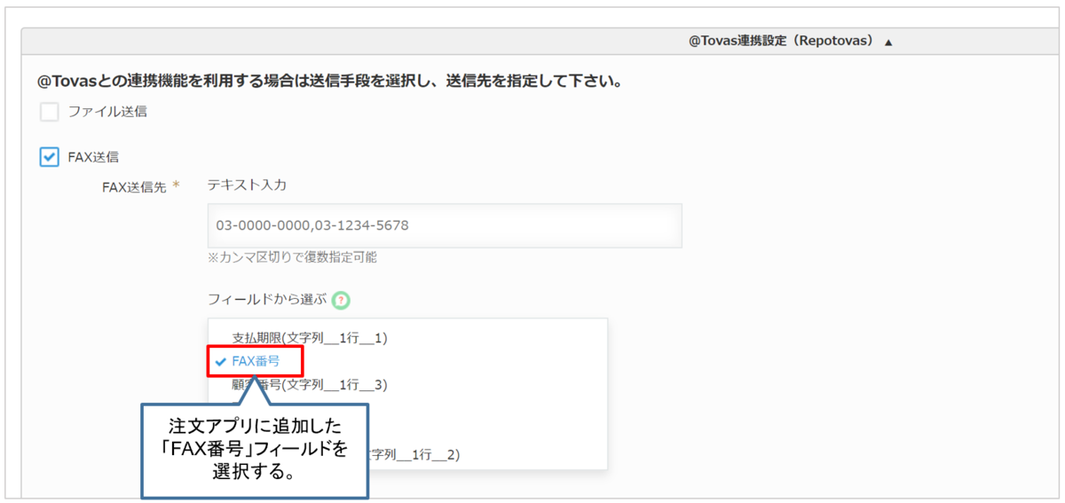 Repotovasの設定