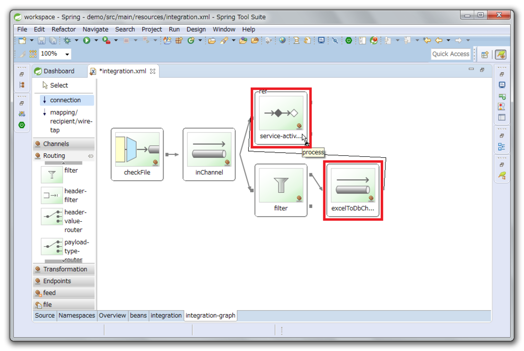 Spring Boot + Spring Integration でいろいろ試してみる ( その7 )( STS の integration