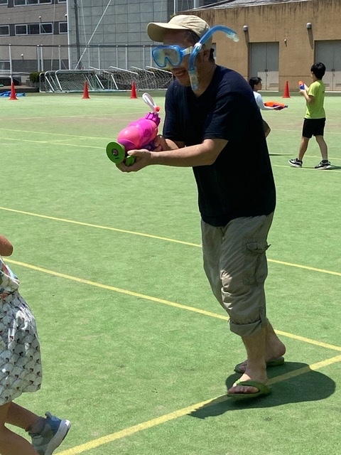 校庭開放 水鉄砲大会