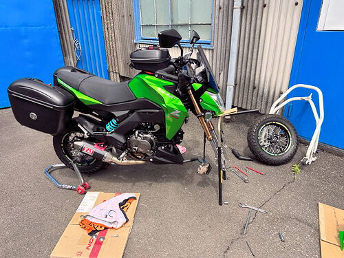 Z125PROフロントフォークとブレーキ弄り - けすらんど はてなぶろぐ