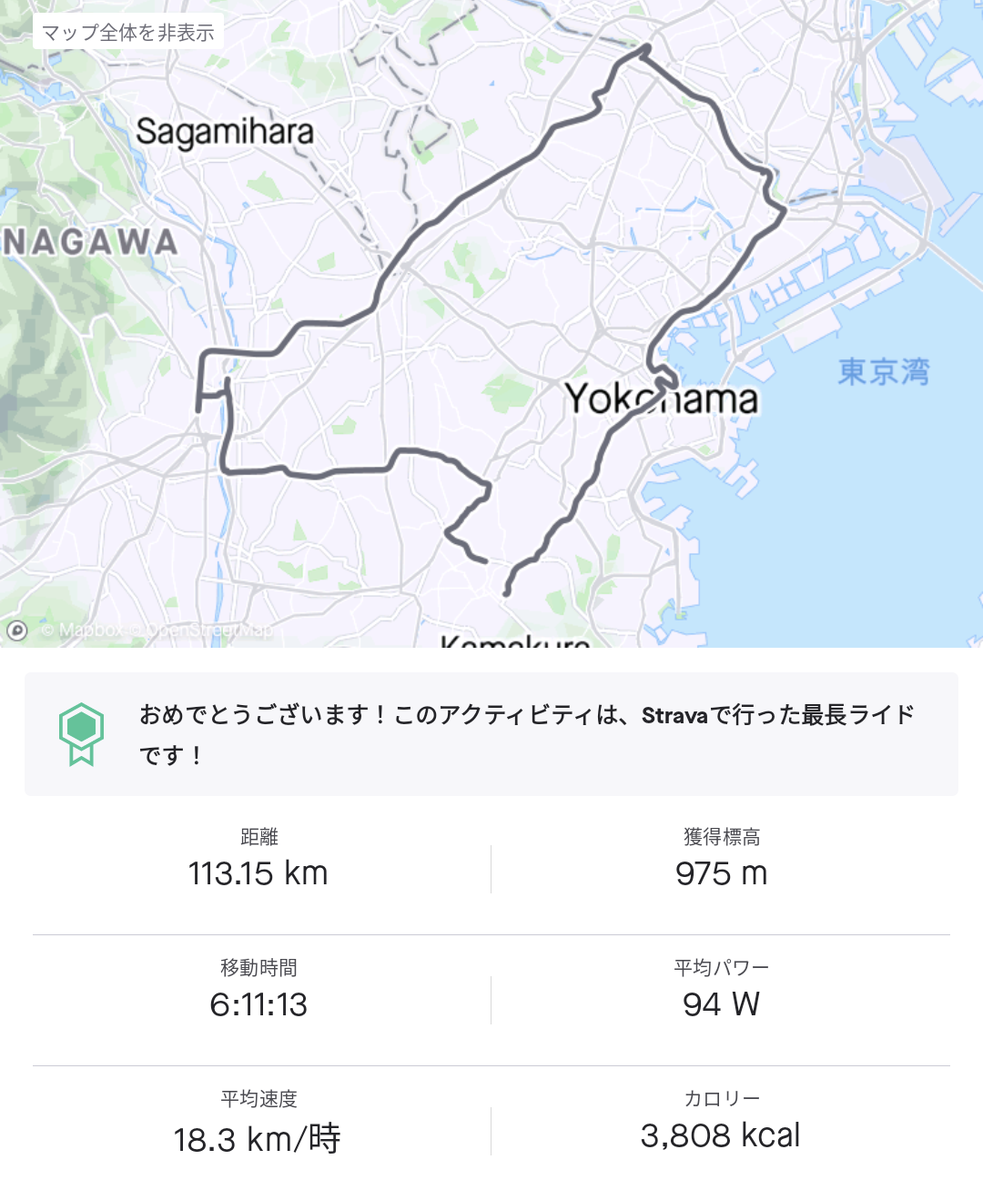 初めての100kmライド