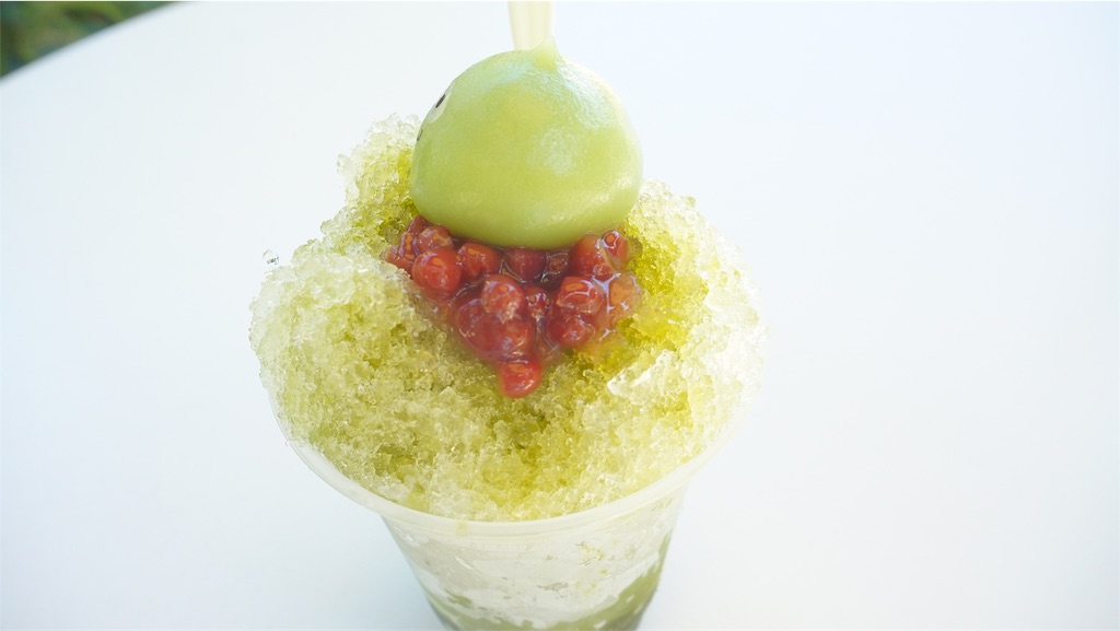 ディズニーのおすすめアイス シェイブアイス 抹茶あずき Tdrハピエスト備忘録