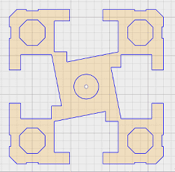 中心線として使われていた線を削除します。 中心線として使われていた線を削除します。