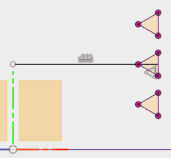 パターン複写の中心軸となる線を描きます パターン複写の中心軸となる線を描きます