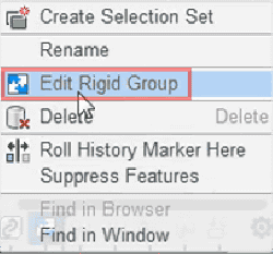 「剛性グループを編集」を選択します。 「剛性グループを編集」を選択します。