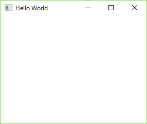 アプリケーションをビルドして、実行すると空のHello Worldウィンドウが、表示されました アプリケーションをビルドして、実行すると空のHello Worldウィンドウが、表示されました