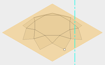3点を指定して平面を作成します。 3点を指定して平面を作成します。