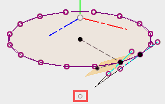 y軸と平面が交差する点を取得します。先ほど作成した点と重なることを確認します。見た目は同じですが、微妙に異なるようです。 y軸と平面が交差する点を取得します。先ほど作成した点と重なることを確認します。見た目は同じですが、微妙に異なるようです。