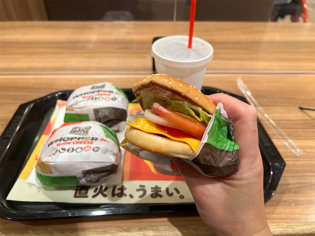 BURGER KINGワッパーチーズjr．期間限定で190円OFFの250円で
