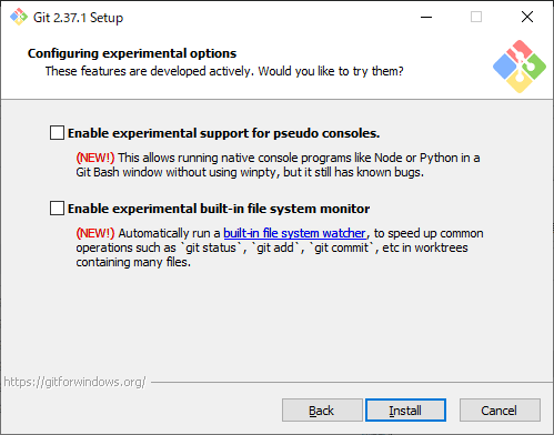 実権的なオプション確認