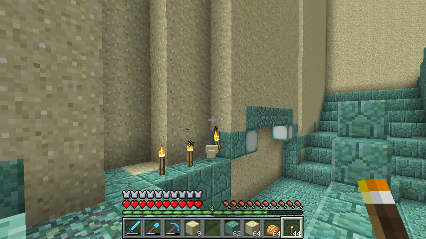 マイクラ 砂漠で砂を集めましょう 拠点のずっと西の方 漆黒のジャンブル