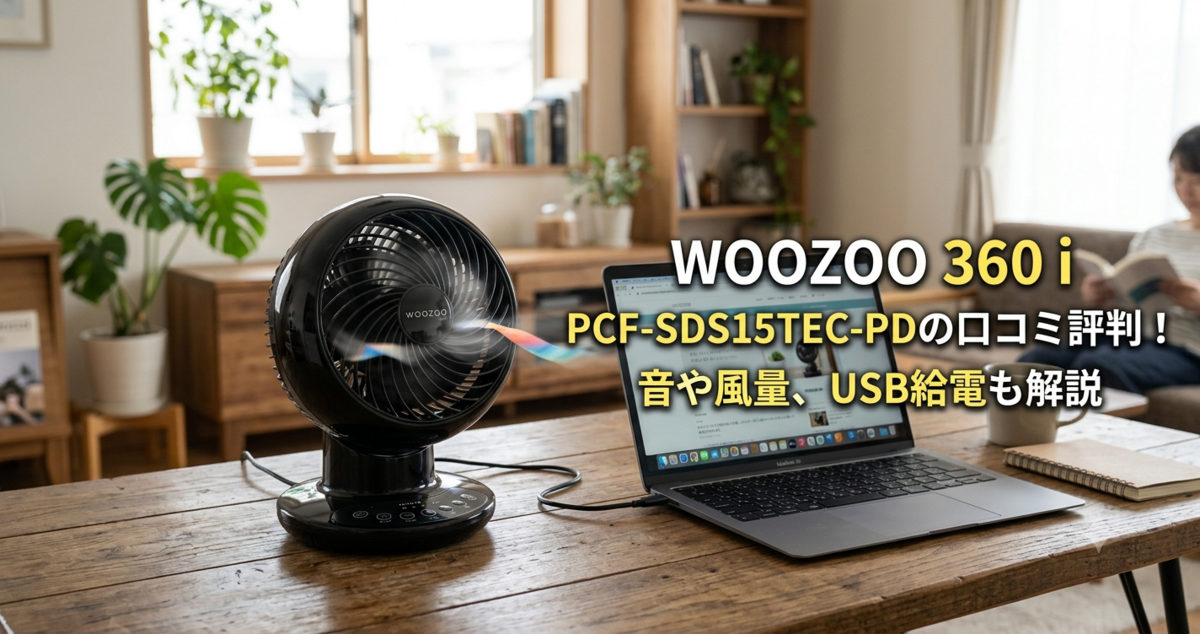 WOOZOO 360 i PCF-SDS15TEC-PDの口コミ評判！音や風量、USB給電も解説