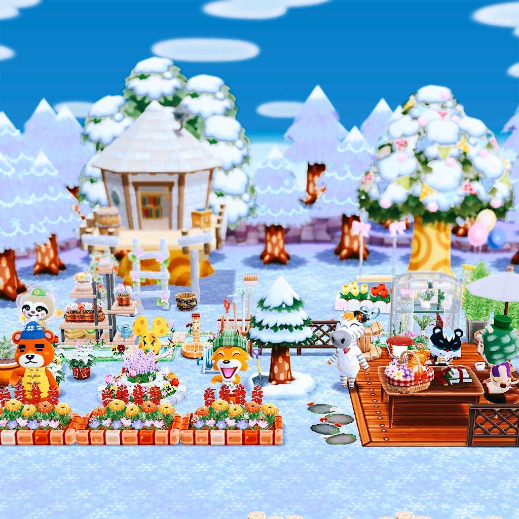 19 02 08 ポケ森レイアウト クマネコとゲームをしよう