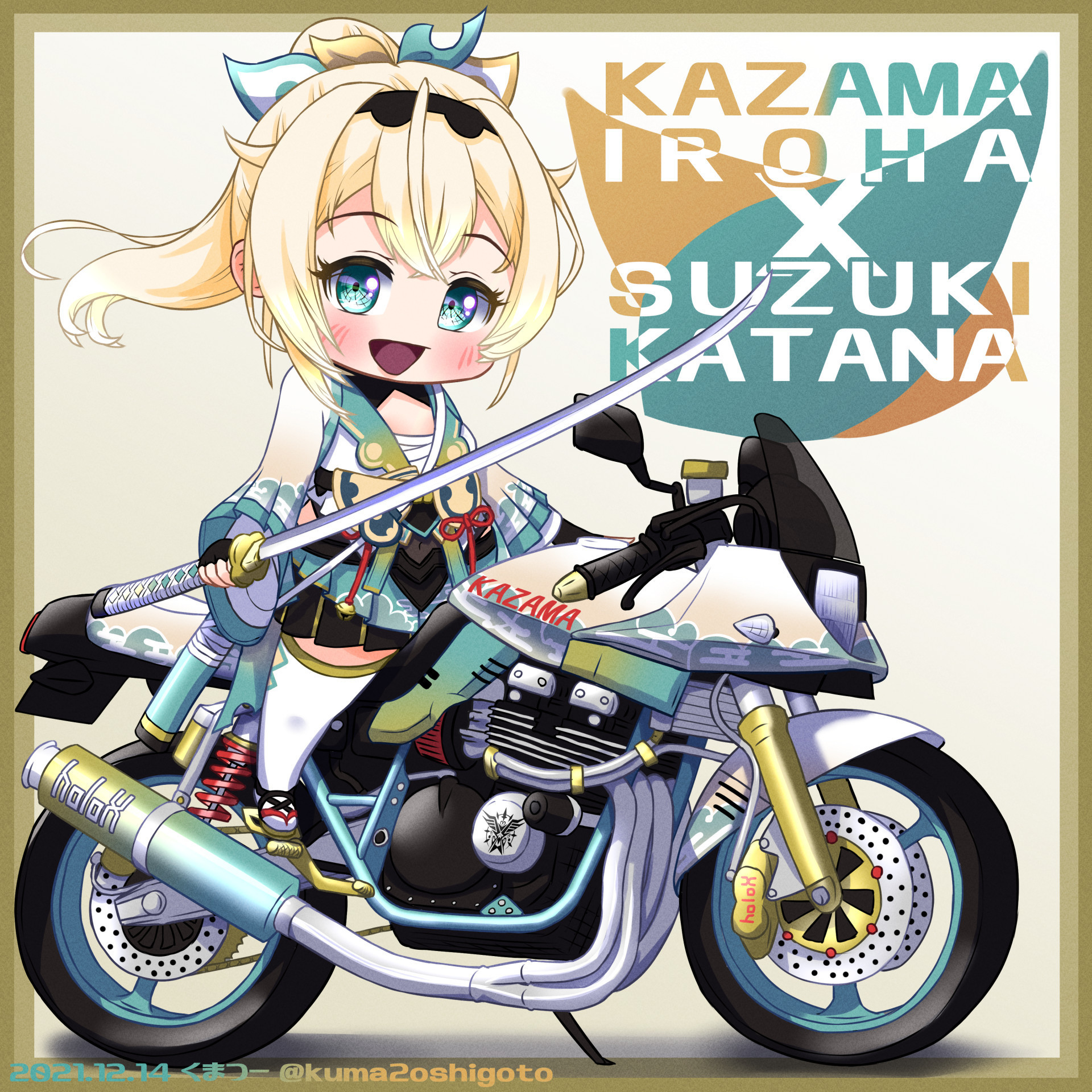 ホロライブxバイクのイラストを描くのにハマってます。KATANA
