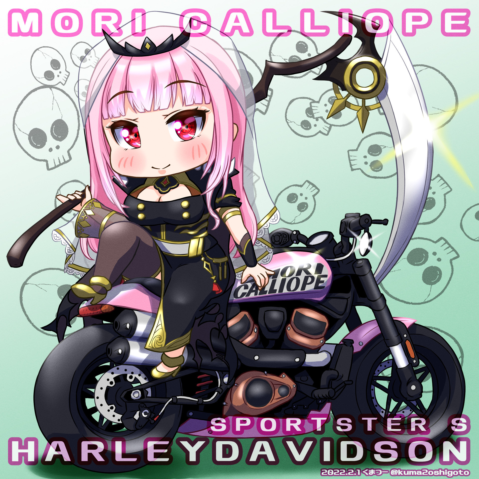 ホロライブxバイクのイラストを描くのにハマってます。KATANA