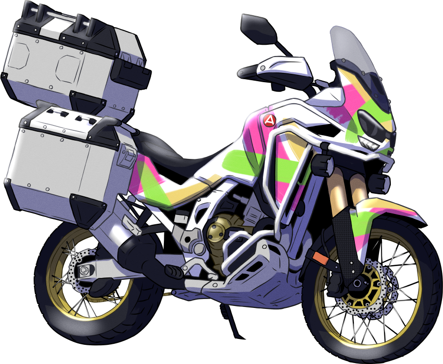 ホロライブxバイクのイラストを描くのにハマってます。KATANA