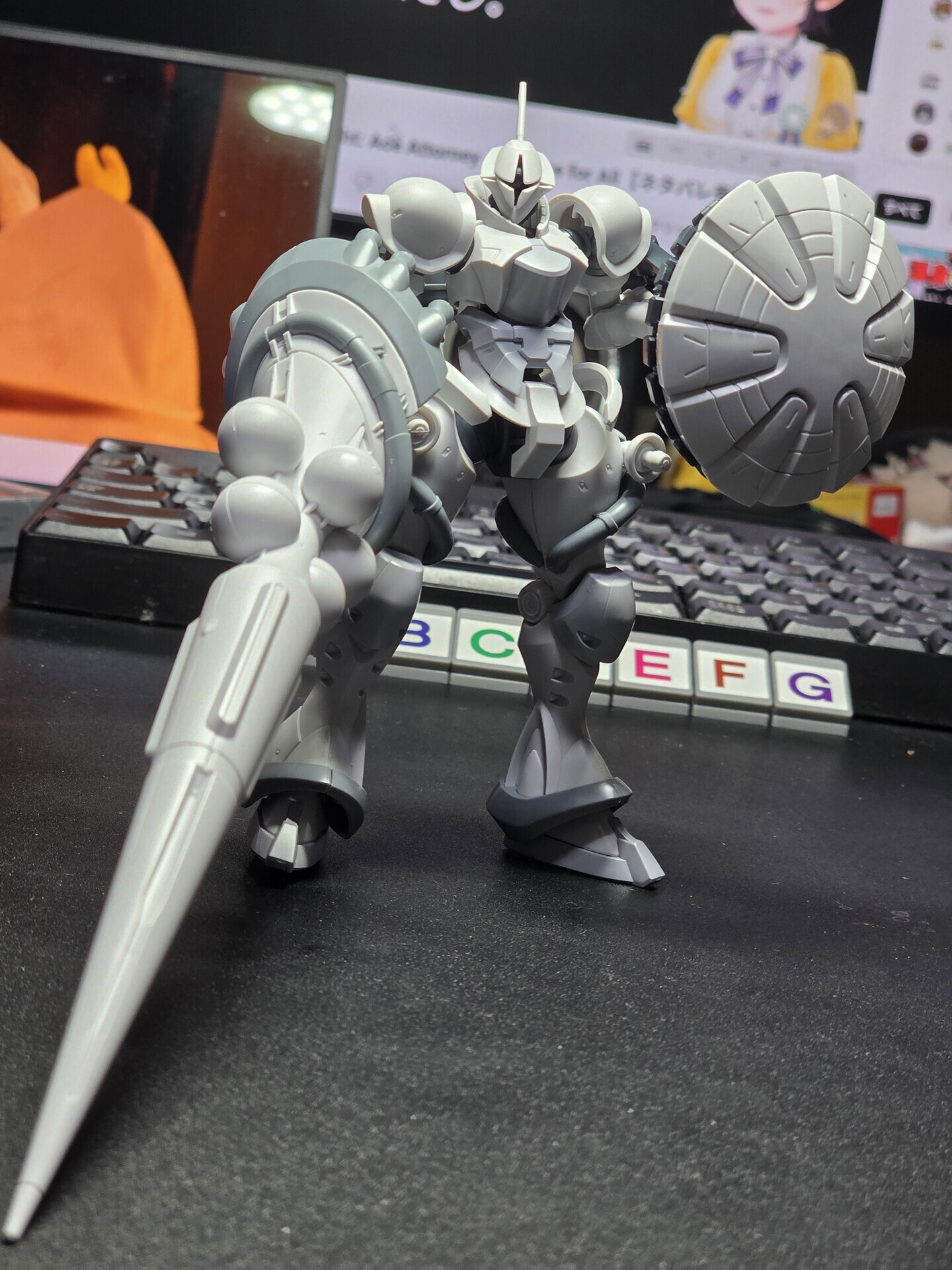 HG エグザべ専用ギャン ラインデカール以外全塗装 完成品 ガンプラ】HG ギャン(エグザべ専用機)を量産型カラーに全塗装