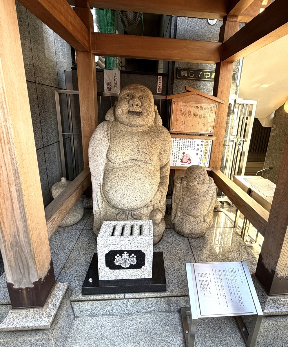 豊島区雑司ヶ谷七福神巡り「布袋尊」と「福禄寿」 都会のビルに鎮座