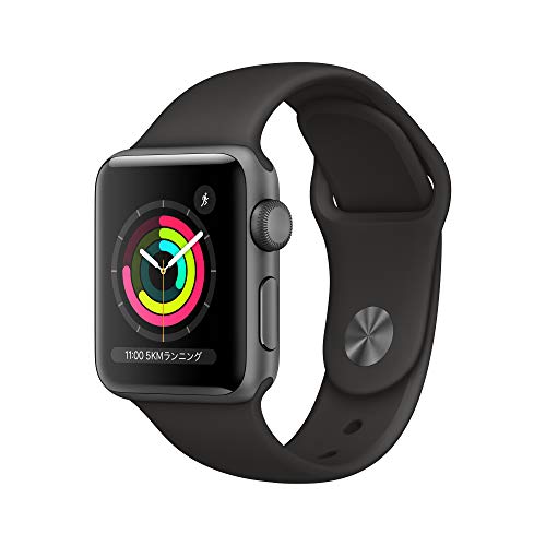 Apple Watch Series 3(GPSモデル)- 38mmスペースグレイアルミニウムケースとブラックスポーツバンド Apple Watch Series 3(GPSモデル)- 38mmスペースグレイアルミニウムケースとブラックスポーツバンド