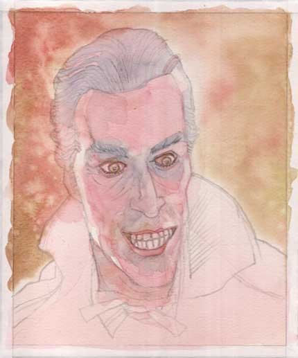 手描きイラスト✢創作水彩原画『ドラキュラ伯爵』 手描きイラスト✢創作水彩原画『ドラキュラ伯爵』 手描きイラスト