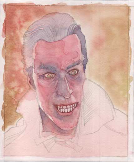 メイキングのドラキュラ（水彩画の制作♪） - 岩井田治行の『くまの