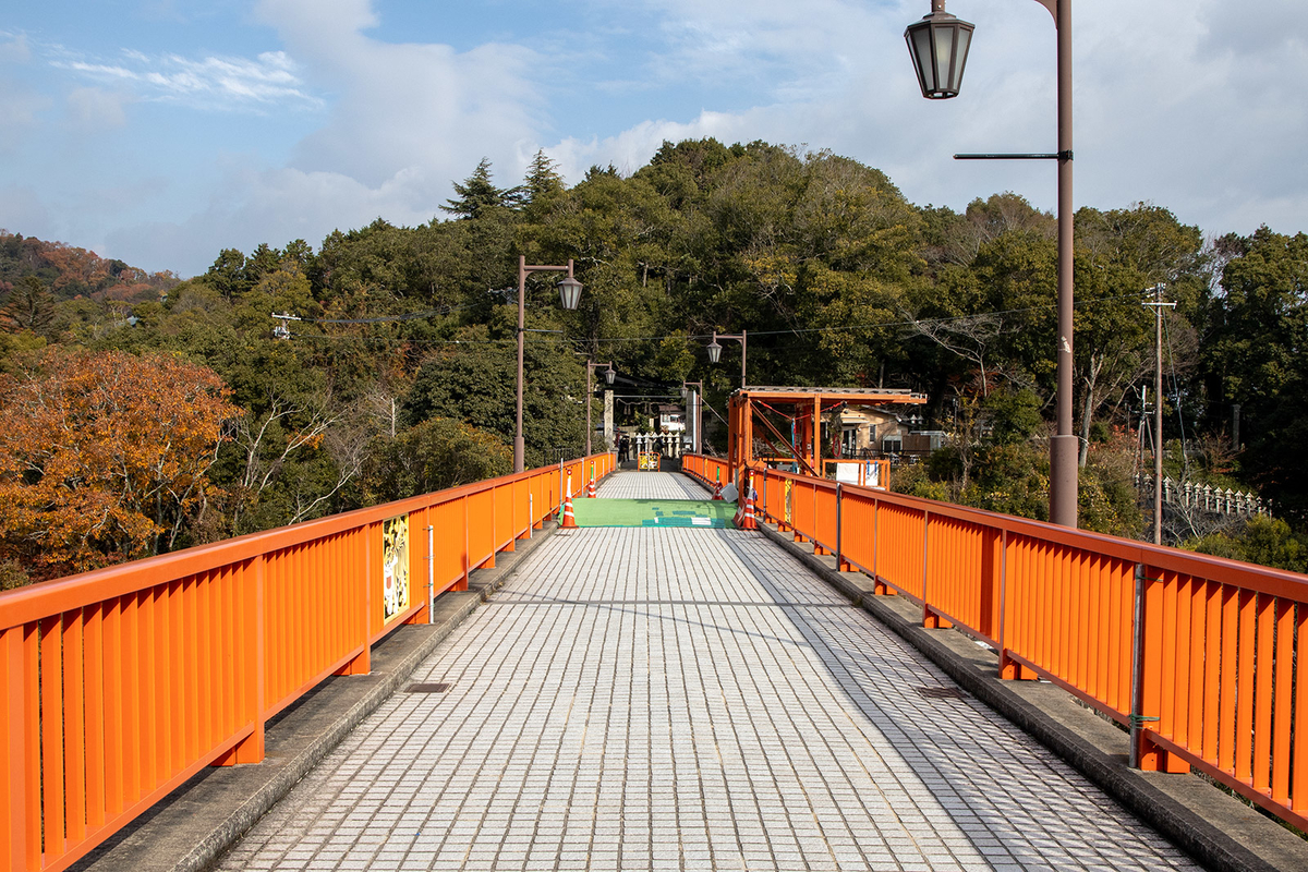 信貴山ケーブルカー跡登山道