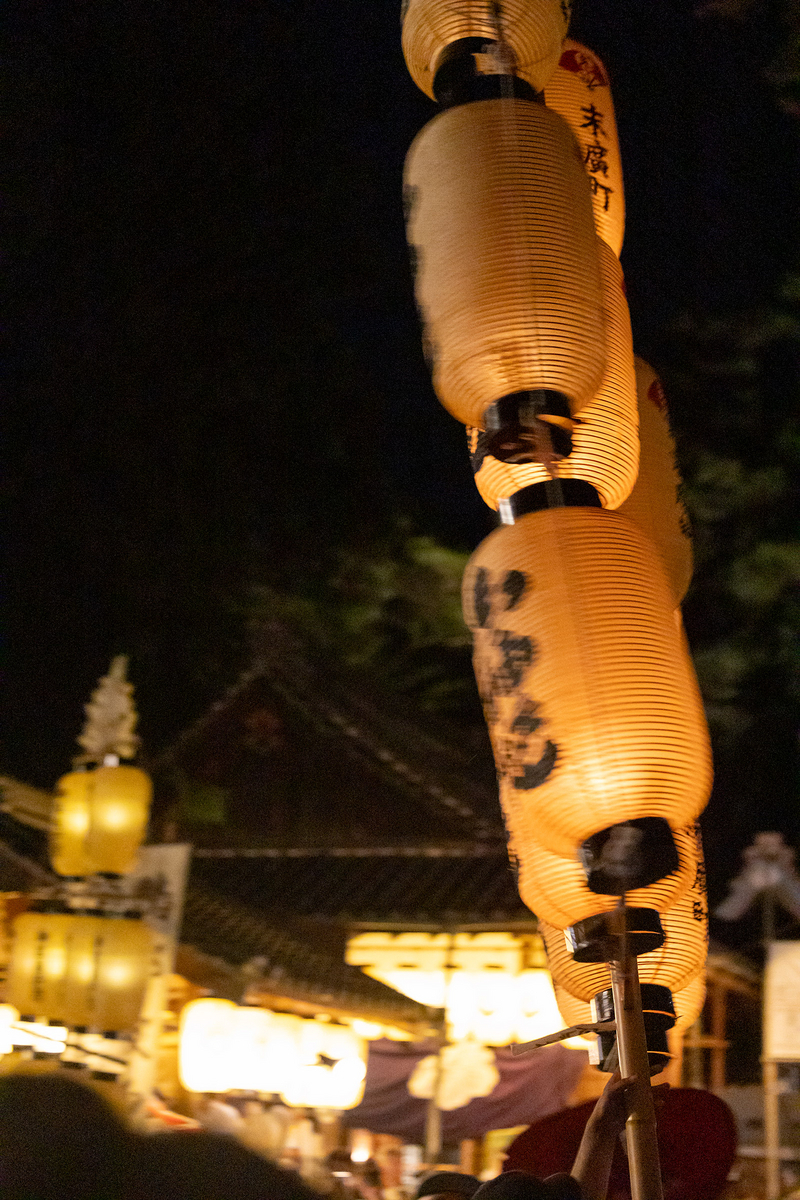 鴨都波神社　ススキ提灯献燈行事