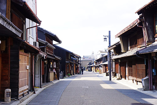 岐阜市川原町の街並み