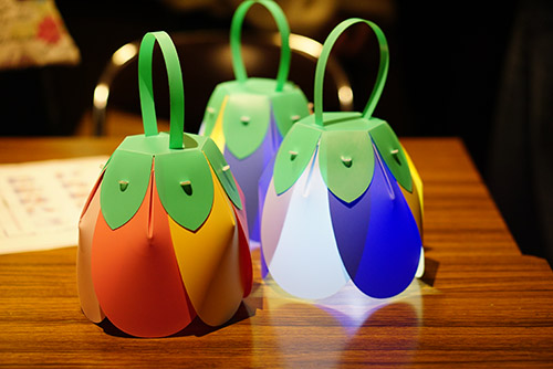 東山植物園のワークショップで作成したランタン