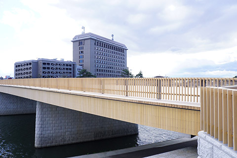 完成が楽しみな岡崎市の桜城橋