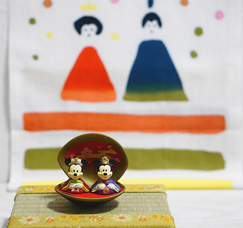 ひな人形のてぬぐい