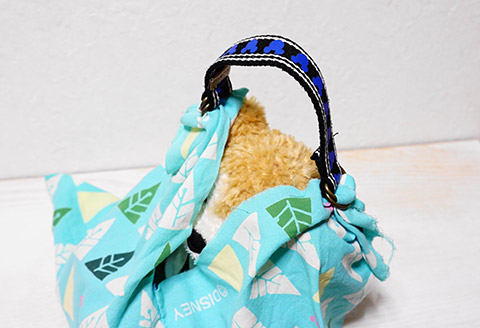 あづま袋の持ち手をハンドメイド