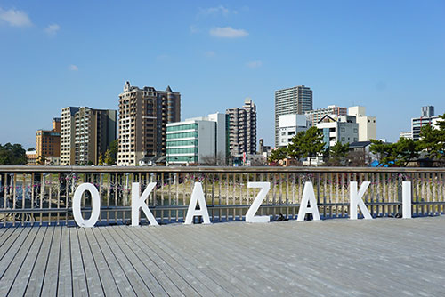 岡崎市の桜城橋のフォトスポット