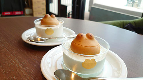 カエルのミルク風呂