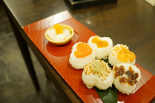 ハートのおにぎり