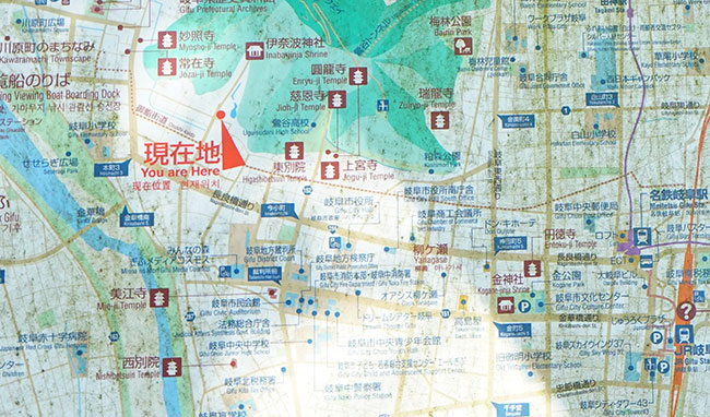 岐阜市の地図