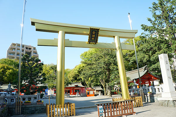 ゴールドの鳥居の金神社