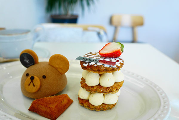 くまさんケーキとミルフィーユ