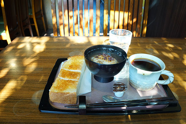 ぜんざいのモーニングセット