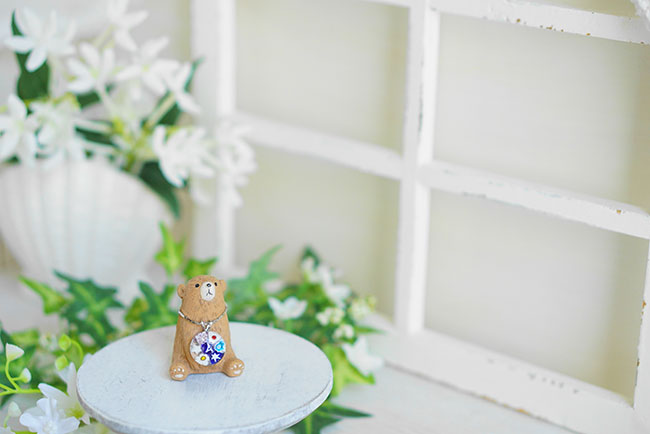 くまさんに着けてみました。