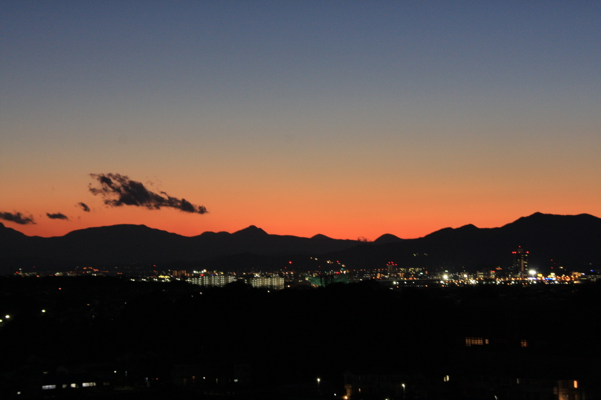 夕暮れ景色～その69『深紅の夕焼けと蒼空』 - 雲は好きですか？