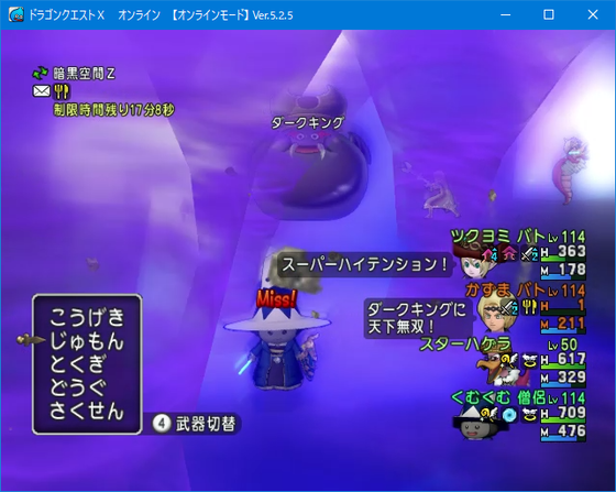 ダークキング５のソロサポ 軽く様子を見てみた バトサポの準備がまず大変 Dq10 くむのなんとなくきまぐれに 自由奔放な人の日記