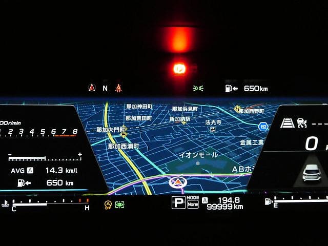 メーター表示を地図モードへ切替