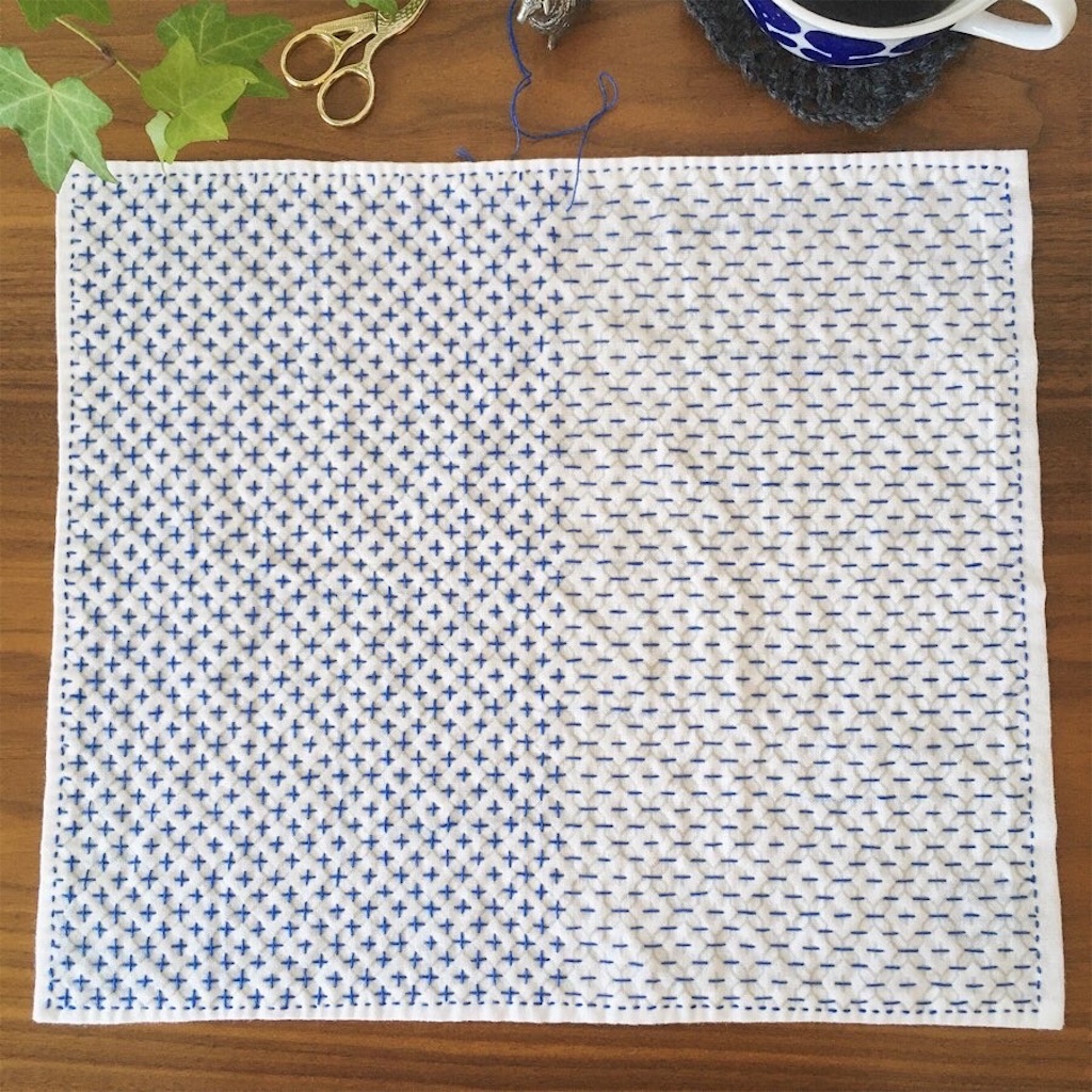 十字花刺しの刺し子ふきんの裏側までこだわる方法 ハンドメイドとちいさな暮らし