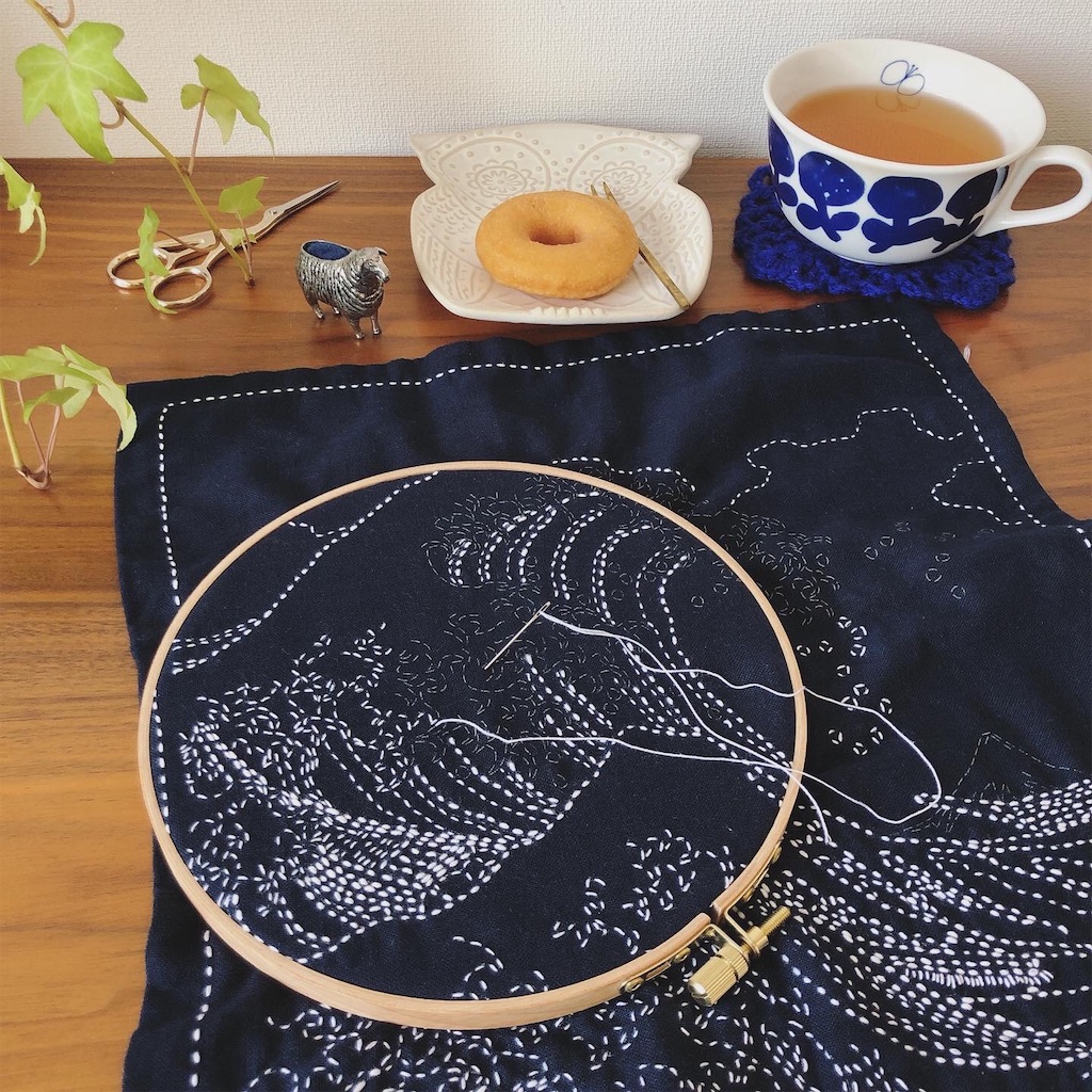 戸塚刺繍　デルフィニウムと孔雀草　フレームつき　ハンドメイド 楽天市場】戸塚刺繍 本（日用品雑貨・文房具・手芸）の通販