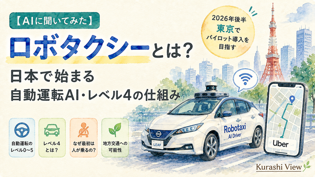 ロボタクシーとは？日本での開始時期・自動運転レベル4を整理