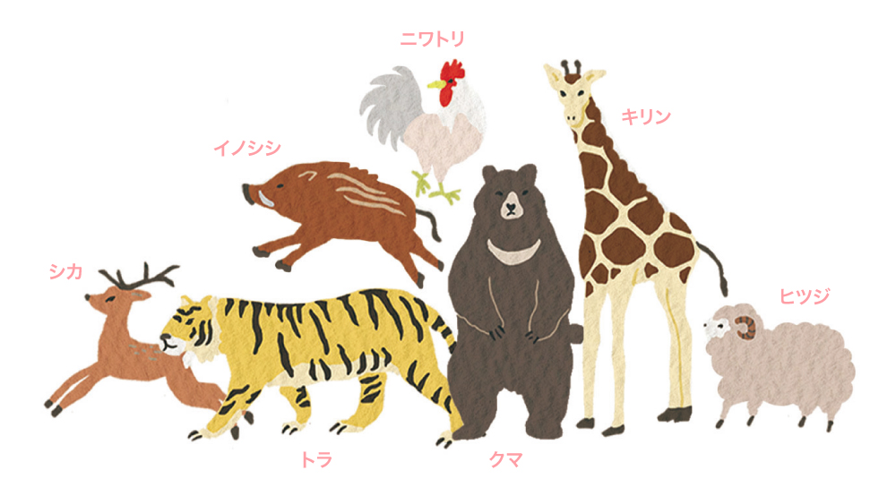 Q1：動物のイラスト