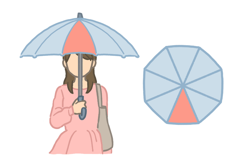 傘の骨と骨のあいだ