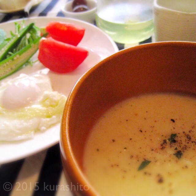 じゃがいものポタージュ、発酵バター入り